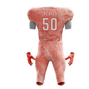 Uniforme de fútbol americano de manga corta personalizado OEM para adultos, suministro directo de fábrica, ropa deportiva transpirable, precio al por mayor - Product Image 4