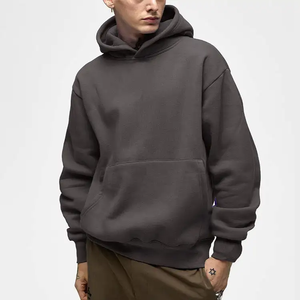 Poids lourd 100% French Terry Fabricants de sweat à capuche de haute qualité Sweats à capuche pour hommes personnalisés Unisexe sans ficelle 380 Gsm - Product Image 5