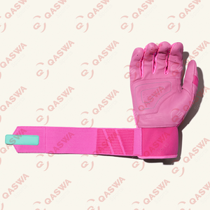 Gants de frappeur de baseball antidérapants durables les plus vendus pour les jeunes unisexes adultes gants en cuir de vachette à longue sangle réglable - Product Image 3