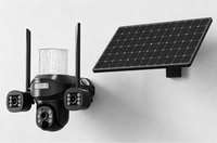 Caméra de sécurité IP solaire 4K WiFi 4G avec carte SIM, suivi humain, vision nocturne, cloud, surveillance extérieure, contrôle par application