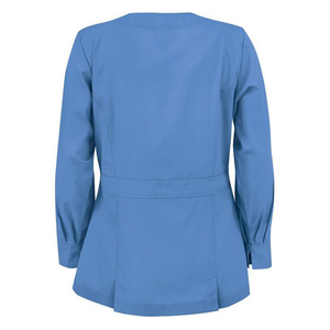 Scrubs d'hôpital unisexe confortable fermeture éclair veste d'allaitement doux extensible gommages uniformes hommes infirmière gommages médicaux vestes - Product Image 5