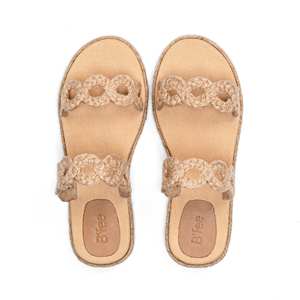 OEM, ODM รองเท้าสานปอกระเจาวงกลม2เส้นสำหรับผู้หญิงรองเท้าแตะเอสพาดริลล์ธรรมชาติรองเท้าสตรีทำในบังคลาเทศ - Product Image 2