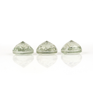 Piedras Preciosas de Amatista Verde Natural al por Mayor, 14x14mm, Corte Redondo Facetado, Certificadas de Rajasthan, para la Fabricación de Anillos y Joyería - Product Image 3