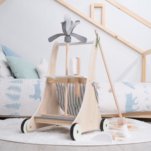 Carrito de Limpieza de Madera ROBINCOOL con Accesorios, Incluye Mopa, Escoba, Cepillo y Recogedor para Limpieza del Hogar - Product Image 2