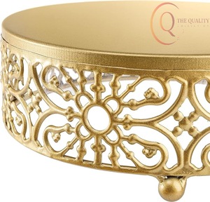 Base para Pastel de Metal Premium con Acabado Elegante, Mejora la Presentación de Postres en Fiestas y Ocasiones Especiales - Product Image 4