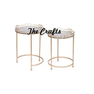 Bandeja de Servicio Triangular de Hierro y Vidrio con Soporte, Dos Tamaños Diferentes, Bandeja para Servir Alimentos a Precios Razonables - Product Image 4