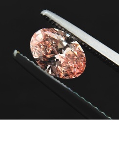 แหวนหมั้นเพชรรูปวงรีสีชมพูสำหรับปลูกในแล็บ0.36 CT เทียบกับความคมชัดของการรับรองการทำเพชร - Product Image 3