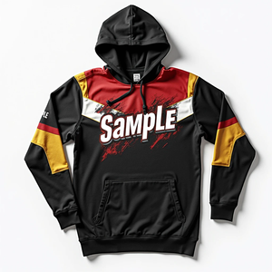 Sudadera con Capucha Duradera para Hombre, Estilo Holgado, Sublimada, Ropa Deportiva Personalizada, Estilo Urbano, 100% Poliéster, Estilo Básico con Mezcla de Algodón - Product Image 1