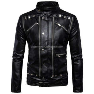 Chaqueta de moda de piel de vaca Premium para hombre, chaqueta de lona con cuello alto, el mejor diseño, chaqueta de estilos personalizados para hombre - Product Image 1