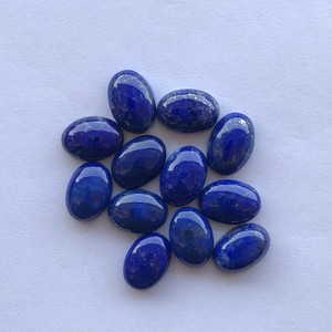 10mm 12mm 14mm naturel bleu Lapis Lazuli pierre lisse calibré ovale dos plat Cabochon AAA Grade IGI pierres précieuses certifiées - Product Image 3