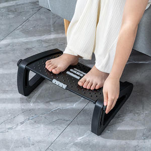 Repose-pieds ergonomique à hauteur réglable, réduit la fatigue des pieds et améliore la posture, augmente le confort pour l'utilisation d'ordinateurs de bureau, couleur rouge - Product Image 3
