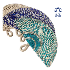 Sustainable Seagrass Hand Fan Natural Handmade Decorative Woven Fan Export from Vietnam - Product Image 1