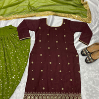Koleksi Wanita India dalam grosir tersedia tersedia Kurti dengan Salwar dalam kain kualitas tinggi perancang baru terlihat Kurta dhoti salwaar