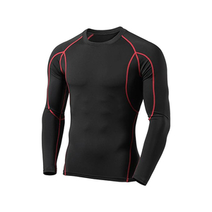 เสื้อแรชการ์ดแขนยาวสำหรับผู้ชายเสื้อผื่นคันแบบเรียบ - Product Image 2