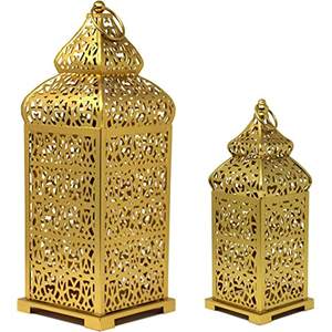 Lanternes à bougies vintage marocaines en métal Collection de décorations pour la maison au meilleur prix pour les mariages et la décoration intérieure - Product Image 3
