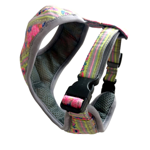 Harnais pour chien réglable à fleurs de luxe personnalisable, laisse en coton réversible solide avec design écologique pour chiens - Product Image 6