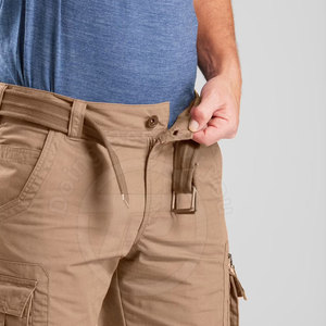 Pantalones cortos informales Cargo de algodón de diseño personalizado para hombres Patrón sólido de peso pesado de alta calidad Ecológico con bolsillos laterales - Product Image 6