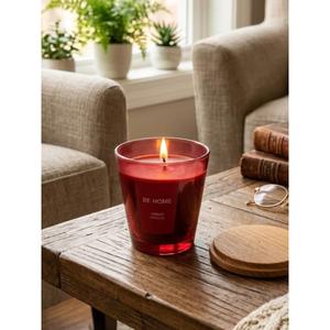 B-Kct0073 B-Kct0073 160 Gr Wooden Lid <b>Candle</b> <b>Red</b> - <b>RED</b> - Product Image 1