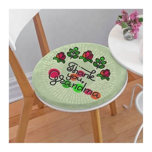 Black Center Design Embroidered 40x40cm Square Cotton Outdoor Patio Seat Back Dining <b>Chair</b> <b>Pad</b> Winter Office <b>Chair</b> Accessories - Product Image 4