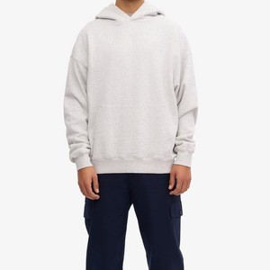 Sweats à capuche respirants pour hommes avec logo personnalisé design de haute qualité 345 g/m² pull uni très épais et surdimensionné sans ficelle - Product Image 5