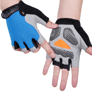 SMART SHINE ENTERPRISES Gants de cyclisme unisexes mi-doigts en microfibre, respirants, antidérapants, pour la gym, l'entraînement et les activités de plein air - Product Image 1