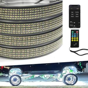 Promo : Kit d'éclairage LED personnalisé pour voiture, éclairage de jantes, éclairage de châssis, 10/20 rangées, blanc pur, éclairage ambiant automobile - Product Image 3