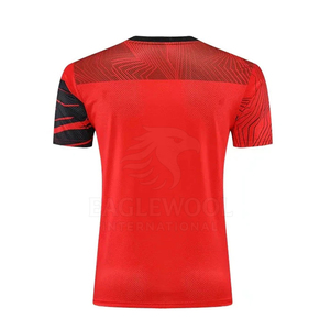 Nuevo Diseño Conjuntos de Uniformes de Tenis para Hombre Adulto Manga Corta 100% Poliéster Transpirable Logotipo Frontal Alta Calidad - Product Image 5