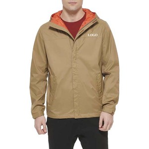 Best Selling Men's High Street Style Nylon Rain <b>Jackets</b> Custom Plain <b>Lightweight</b> Waterproof Windbreakers for Canvas Coating - Product Image 1