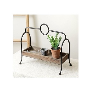 Bandeja de Servicio de Diseño Fantástico con Madera y Hierro de la Mejor Calidad, Bandeja para Servir Alimentos de Home Arts - Product Image 2