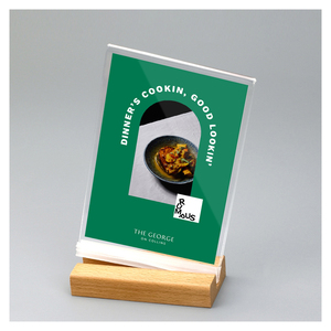 Hot bán A4 A5 A6 t/L hình dạng rõ ràng chủ Acrylic dấu hiệu hiển thị với gỗ đứng cho đám cưới <span class=keywords><strong>menu</strong></span> giá danh sách dấu hiệu - Product Image 2