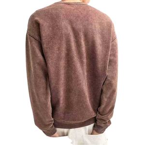 Sweat-shirt Homme Col Rond Effet Délavé Acide, Design Tendance et Élégant, Différents Styles, Direct Usine 2026 - Product Image 3