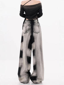 Pantalones Vaqueros de Mujer, Diseño Retro Americano, Cintura Media, Corte Holgado y Ancho, Estilo Casual, 2026 - Product Image 4