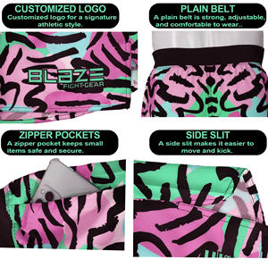 Short de boxe unisexe anti-rides confortable MMA BJJ Fight Wear motif personnalisé poche zippée sur les deux côtés vente en gros - Product Image 5