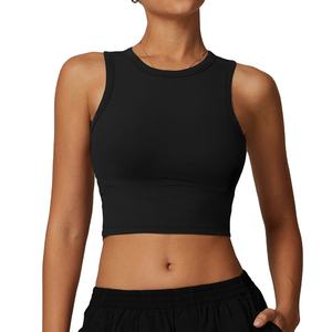 Gilet de sport décontracté pour femmes RUIQUWIN, respirant, haut de yoga OEM avec manches rayées, vêtements de yoga pour femmes - Product Image 6