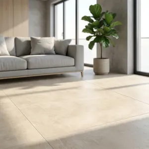 Carrelage de sol en porcelaine beige effet lime Arkitea italien de haute qualité 600 x 600 mm, moderne, antibactérien, pour l'intérieur des villas - Product Image 1