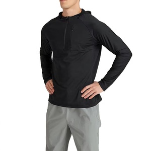 Bulk Athletic Performance Pullover Tops Custom Logo Running Tracksuit Quick Dry Gym Apparel Nylon Terry Made 1/4 <b>Zipper</b> <b>Jacket</b> - Product Image 4