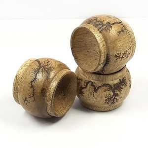 Ronds de serviette en bois au design unique et moderne pour mariages hôtels et fêtes fournitures de décoration de table à domicile d'Inde - Product Image 6