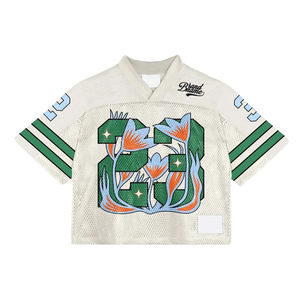 Camiseta de fútbol americano Vintage serigrafiada personalizada deportes malla Jersey poliéster de alta calidad cuello en V fútbol malla camisetas - Product Image 6