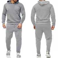 Survêtement de sport personnalisé pour homme, automne, haute qualité, en polaire/cachemire respirant, uni, brodé, à capuche