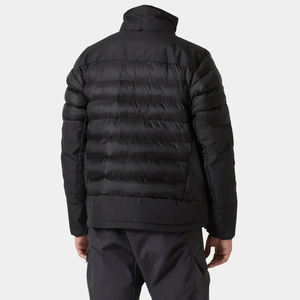 Vestes de randonnée réversibles Logo personnalisé Veste d'hiver matelassée pour homme Fermeture éclair Noir Imperméable Réversible Anti-bactérien Broderie Vestes - Product Image 4