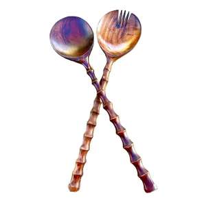 Ensemble de service à salade en bois de meilleure qualité fait à la main et écologique cuillère et fourchette de service à salade en bois d'acacia vaisselle de service à salade fruits - Product Image 6
