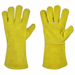 Meilleure performance Gants de soudage en cuir de vachette robuste Gants de sécurité pour barbecue résistants à l'abrasion et à la chaleur Protection personnelle - Product Image 3