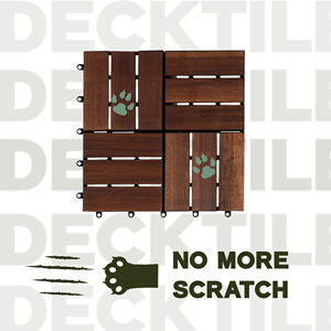 El proveedor de Vietnam ofrece azulejos de cubierta de madera de acacia entrelazados de diseño moderno 12 listones impermeables 1 año de garantía Balcón marrón - Product Image 3