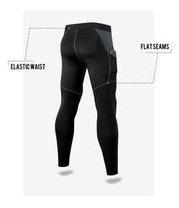 Pantalones de Compresión para Hombre, Mallas Elásticas hasta la Rodilla, Secado Rápido, Transpirables, de Spandex/Poliéster, Ropa Interior Deportiva, para Correr, Atlético - Product Image 3