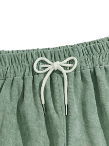 Logotipos bordados personalizados populares para hombres Pantalones cortos de pana retro Pantalones cortos para correr para hombres Pantalones cortos de baloncesto de pana Vintage para hombres - Product Image 4