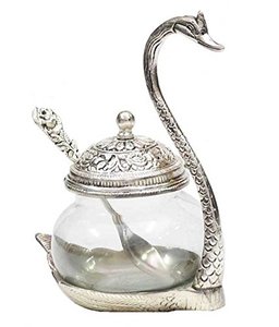 Bol moderne avec support pour ustensiles de cuisine, Table de Cluster de cuisine en métal et en verre, produits décoratifs de forme ronde bols faits à la main - Product Image 5