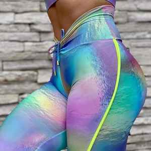 Mallas dinámicas para mujer, mallas de Yoga de cintura alta, mallas de gimnasio sin costuras, mallas deportivas para entrenamiento, pantalones elásticos - Product Image 6