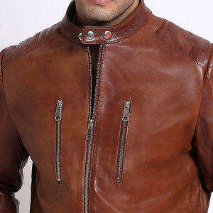 Chaqueta de cuero para hombre, chaqueta de cuero de alta calidad, venta en línea, chaqueta de cuero de moda - Product Image 6