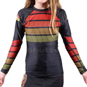 Vêtements de compression par sublimation MMA pour enfants, rashguard à manches longues avec matière en spandex/polyester, personnalisé pour les garçons et les filles - Product Image 5