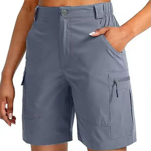 Shorts cargo taille mi-haute pour femmes, confortables et respirants, 100 % coton, avec cordon de serrage – Fabrication professionnelle - Product Image 3